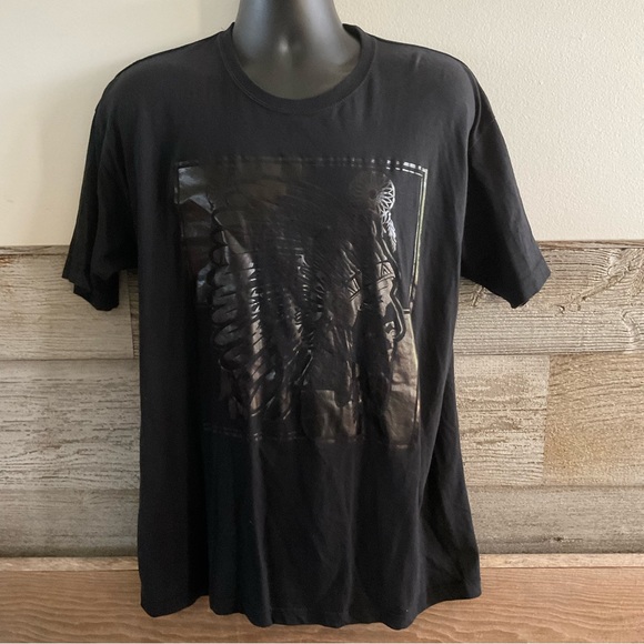 Gemrock vintage Y2K/90’s black Native American graphic shirt size 2XL (F1) - Picture 1 of 6